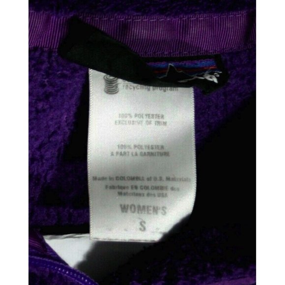 Patagonia Womens Re-Tool Full Zip Purple Jacket S - Picture 3 of 3